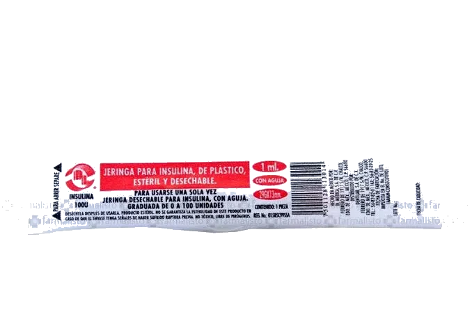 Jeringa Desechable Dl 1 Ml Insulina 29 G X 13 Mm