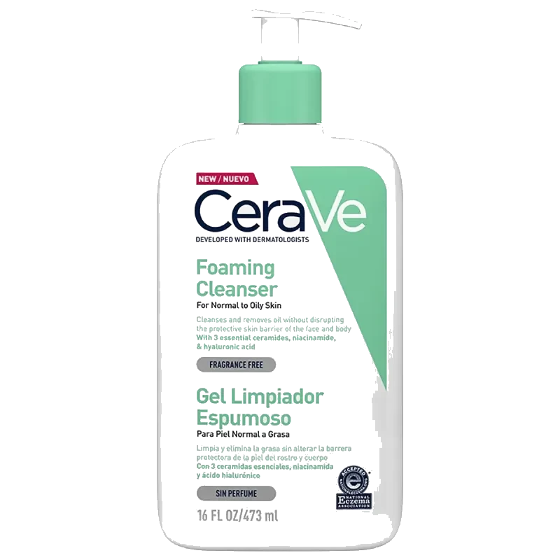 CERAVE GEL LIMPIADOR ESPUMOSO 473ML *CRV* NORMAL O GRASA