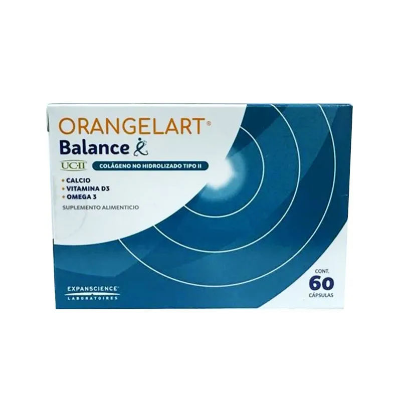 Orangelart Balance Calcio, Vitamina D3 Y Omega 3 Suplemento Alimenticio 60 Cápsulas