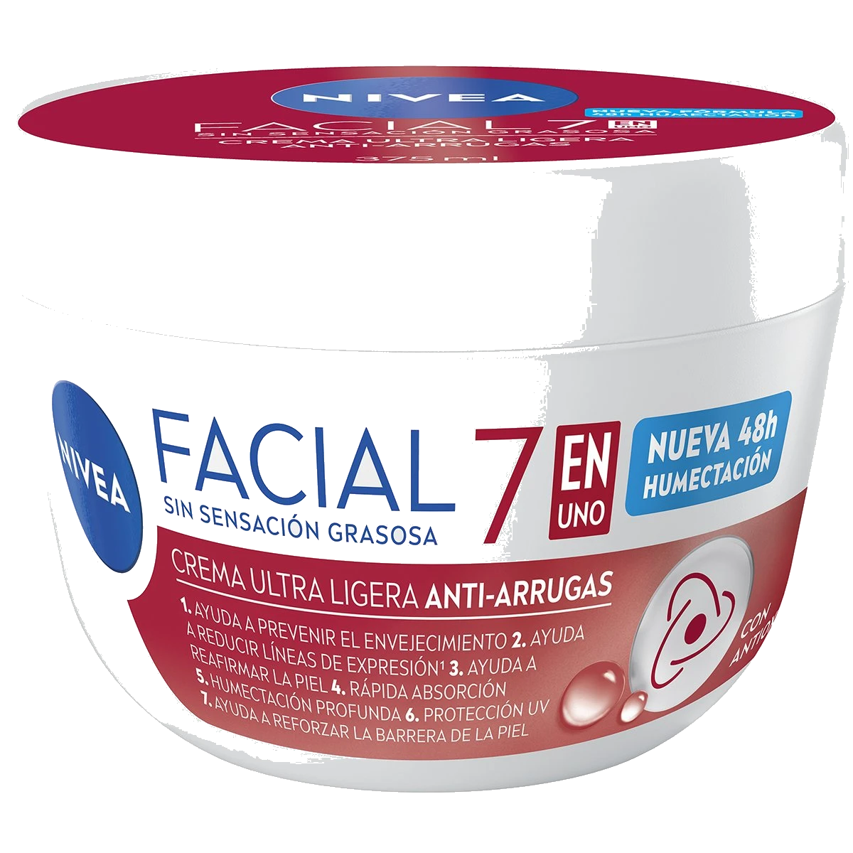 Nivea Facial 7 En Uno Anti-Arrugas Crema Ultra Ligera 375 ml