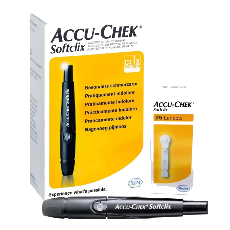ACCU-CHEK SOFTCLIX DISP+LANCET 25