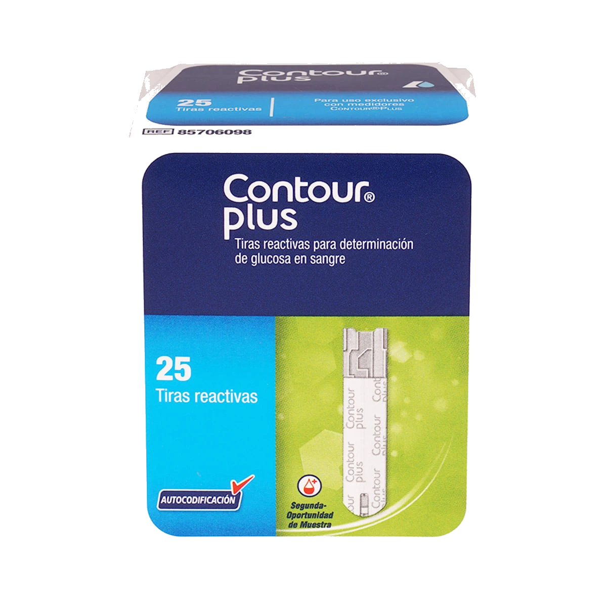 Contour Plus Tiras Reactivas 25 Piezas