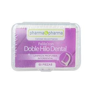 PALILLO CON DOBLE HILO DENTAL 60PZS