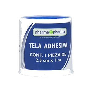 TELA ADHESIVA2.5CMX1M(PHARMAyPHARMA)1PZA