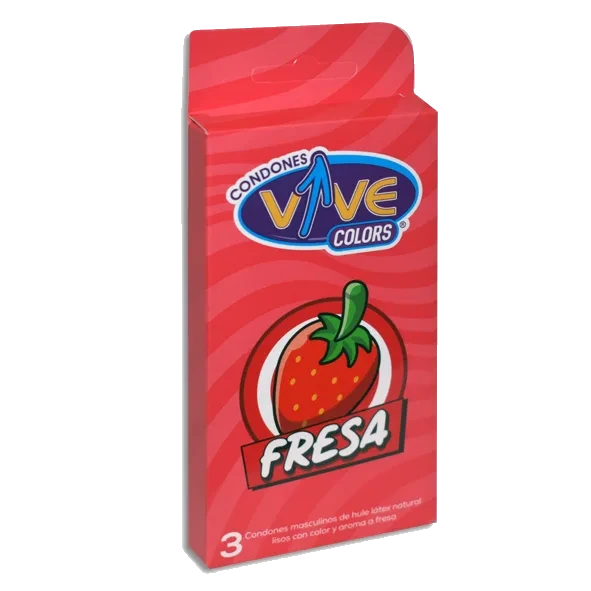 PRESERVATIVO VIVE COLORS FRESA