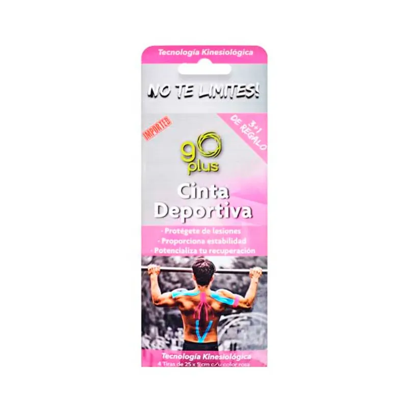 CINTA DEPORTIVA ROSA 4 TIRAS 25CM X 5CM