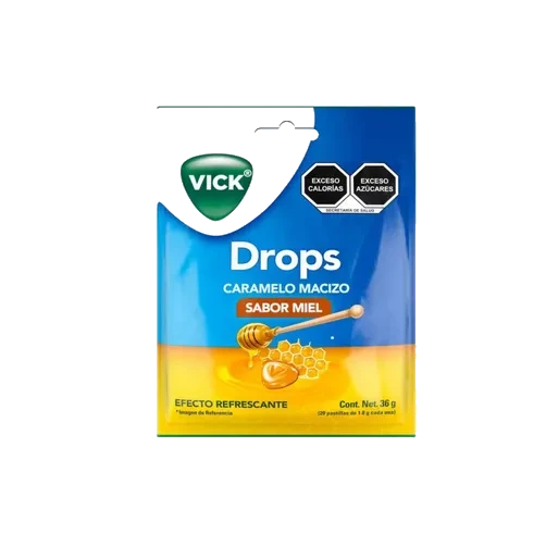 Pastillas De Caramelo Vick Drops Sabor Miel 20 Piezas