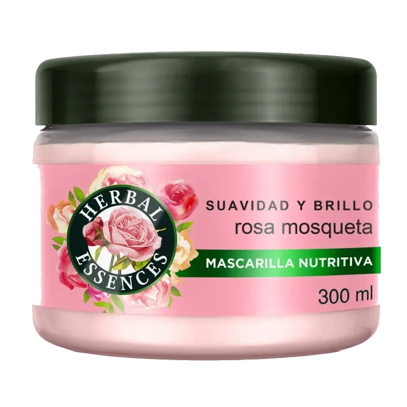 Mascarilla Nutritiva Herbal Essences Suavidad Rosa Mosqueta De 300ml