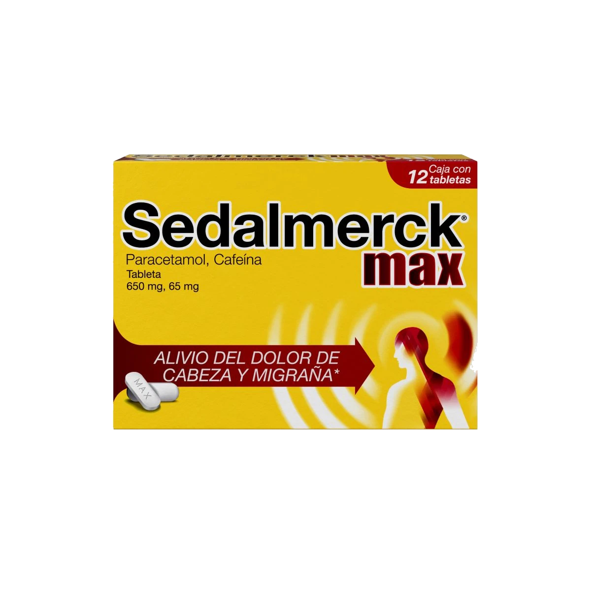 Sedalmerck Max Paracetamol Blist Caja Con 12 Tabletas De 650mg / 65mg