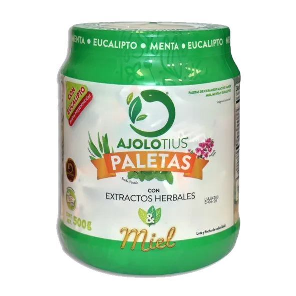 AJOLOTIUS PALETAS CON EXTRACTOS HERBALES Y MIEL
