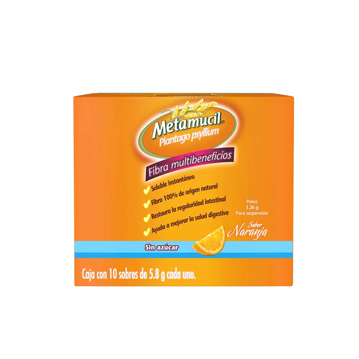 METAMUCIL 10 SOBRES SABOR NARANJA 5,8 G