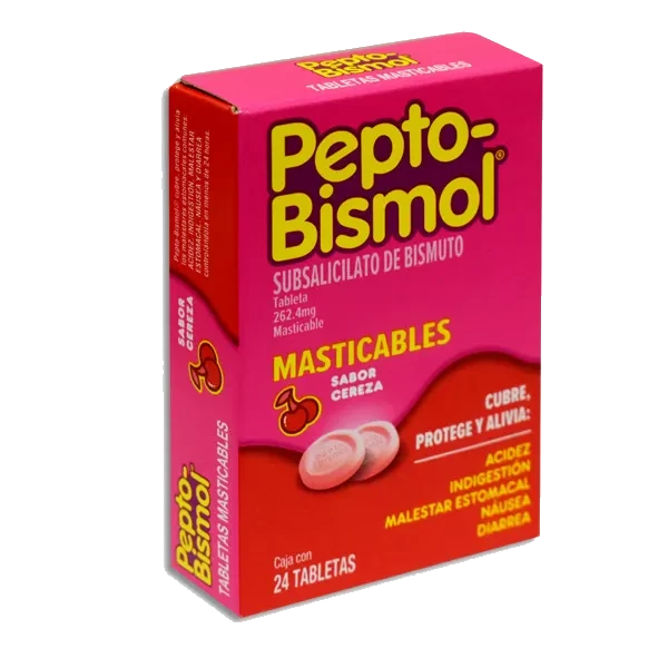 PEPTO BISMOL 24 TAB CEREZA 262.4 MG
