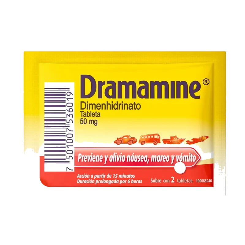 Dramamine 50 mg Sachets 2 Tabletas