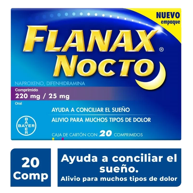 Flanax Nocto 220/25 mg 20 Comprimidos