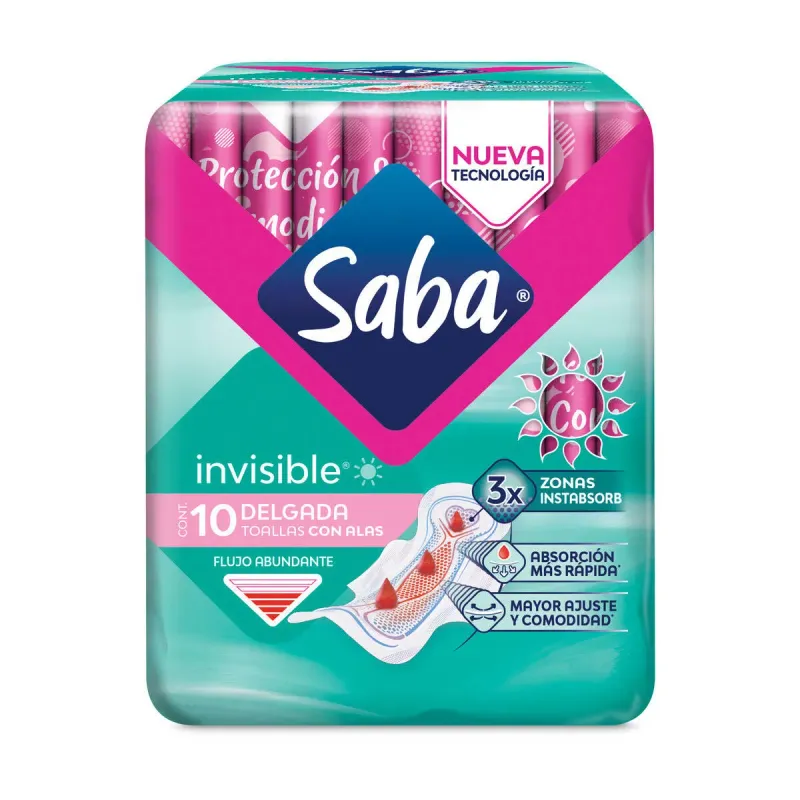 SABA ULTRA INVISIBLE CON ALAS ULTRADELGADA