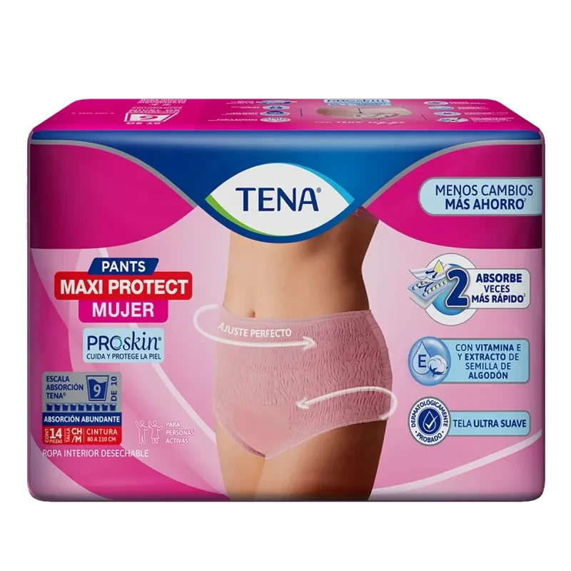 Tena Pants Mujer Ropa Interior Desechable Talla M 14 Piezas