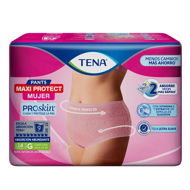 Tena Pants Mujer Ropa Interior Desechable Talla G 14 Piezas