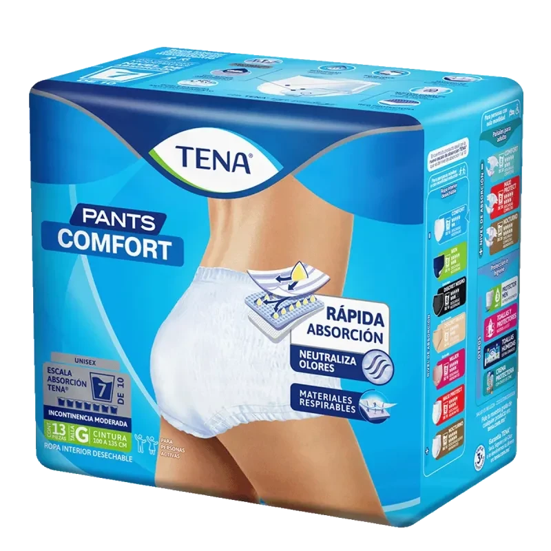 Tena Pants Comfort Ropa Interior Desechable Talla G 13 Piezas