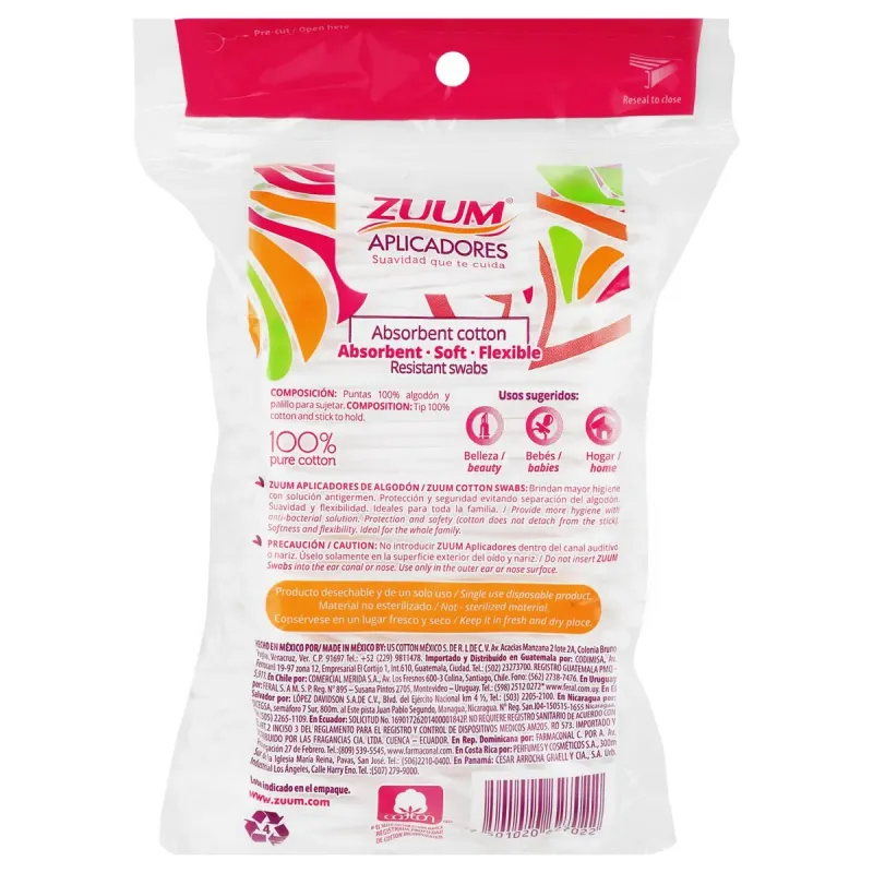 Aplicadores Zuum 300 Piezas