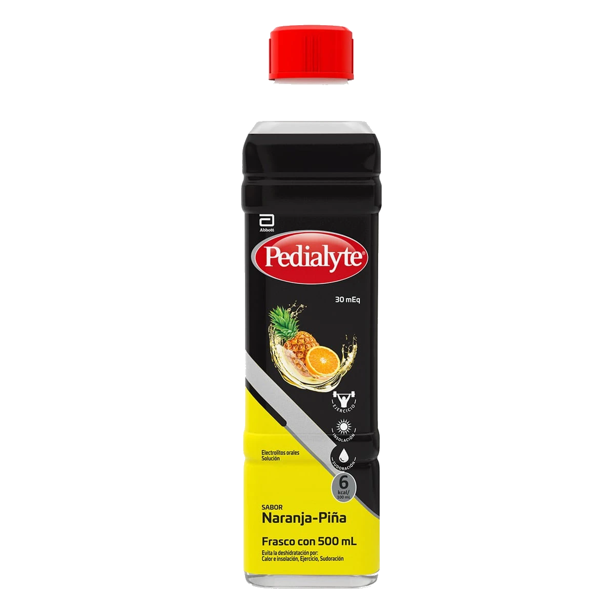 Pedialyte Electrolitos Sabor Naranja-Piña Frasco De 500ml