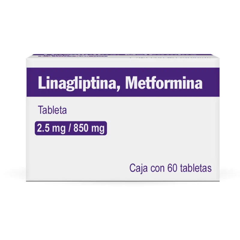 Linagliptina Boehringer Metformina 2.5 mg/850 mg Caja Con 60 Tabletas Genérico