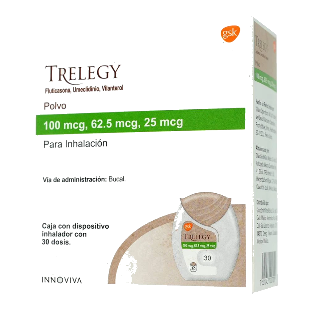 Trelegy 100 Mcg Polvo Para Inhalación 30 Dosis