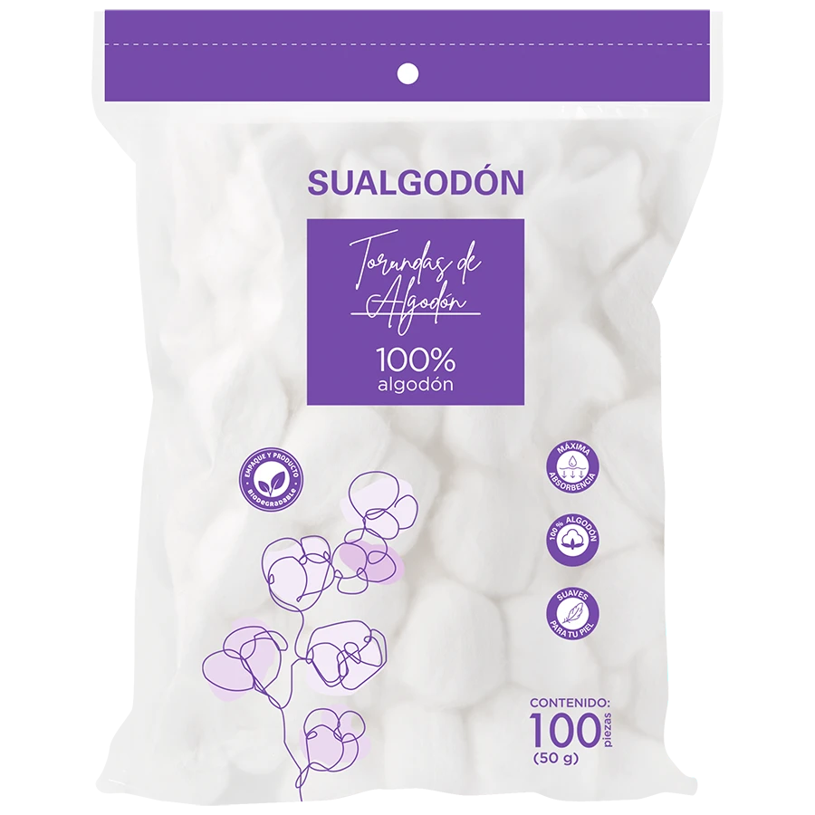 TORUNDA ALGODÓN SUALGODON 100PZS