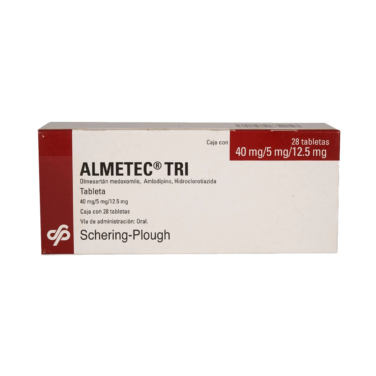 Almetec Tri 40/5/12.5 Mg 28 Tabletas