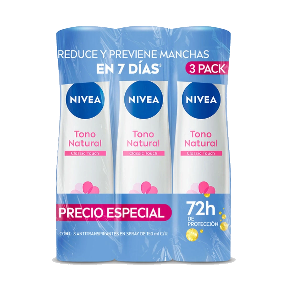 NIVEA Tono Natural Classic Touch Aerosol 3 Pack