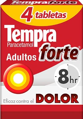 Tempra Forte De 650 mg Adulto Con 4 Tabletas