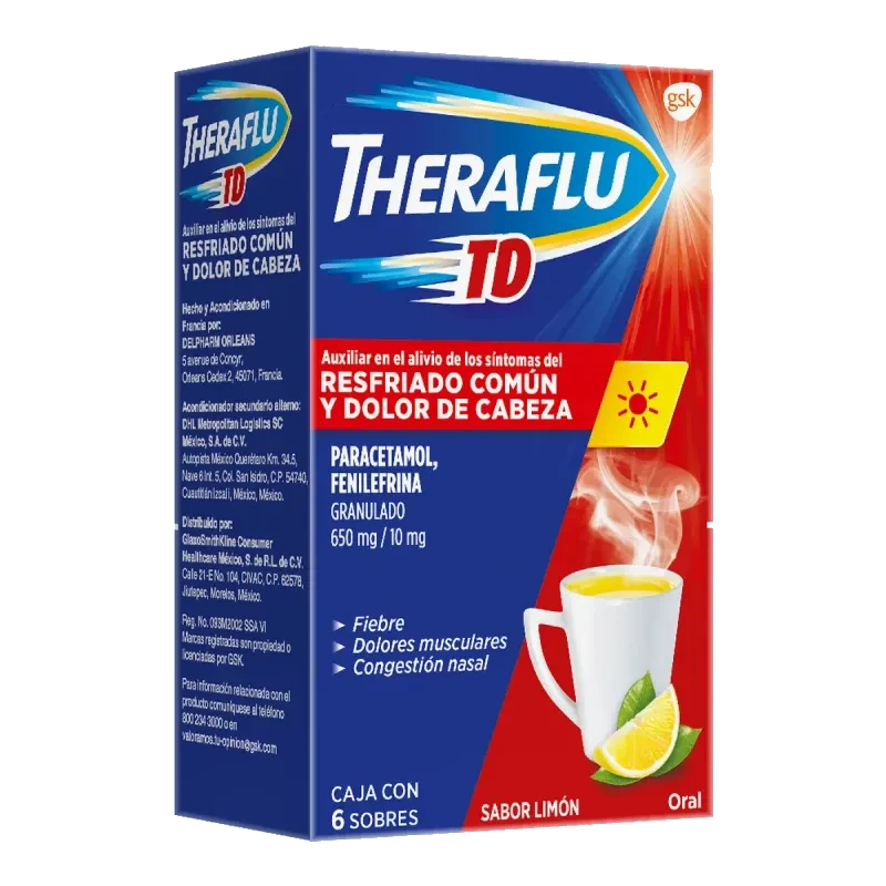 THERAFLU EXROJO 10 MG 6 SB