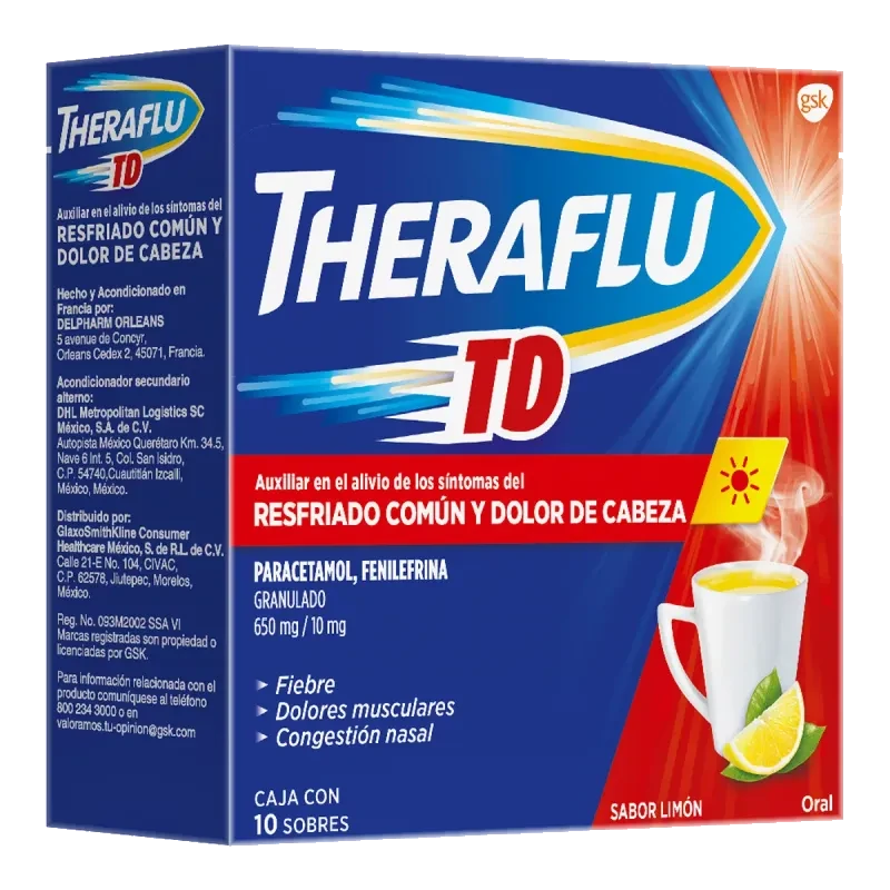 THERAFLU EXT-TD ROJO 10SB ECONOPACK