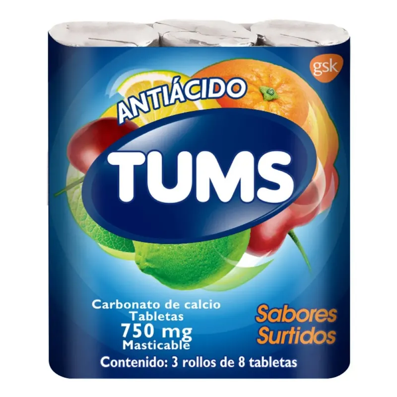 TUMS MIX 24 TAB 750 MG