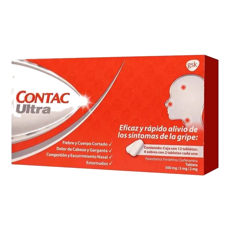 CONTACT ULTRA 500/5/2MG TAB C/12 *HAL*