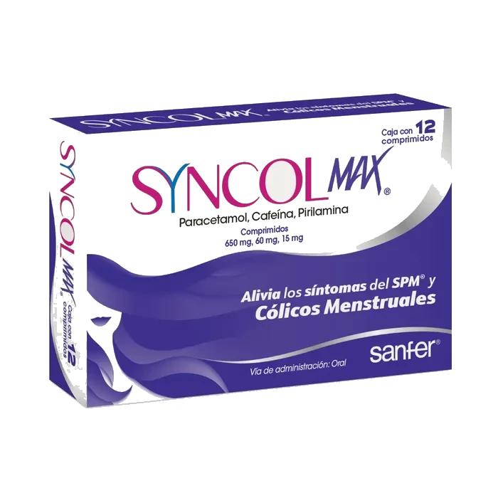 SYNCOL MAX 650/60/15MG COMP C/12 *SNF*