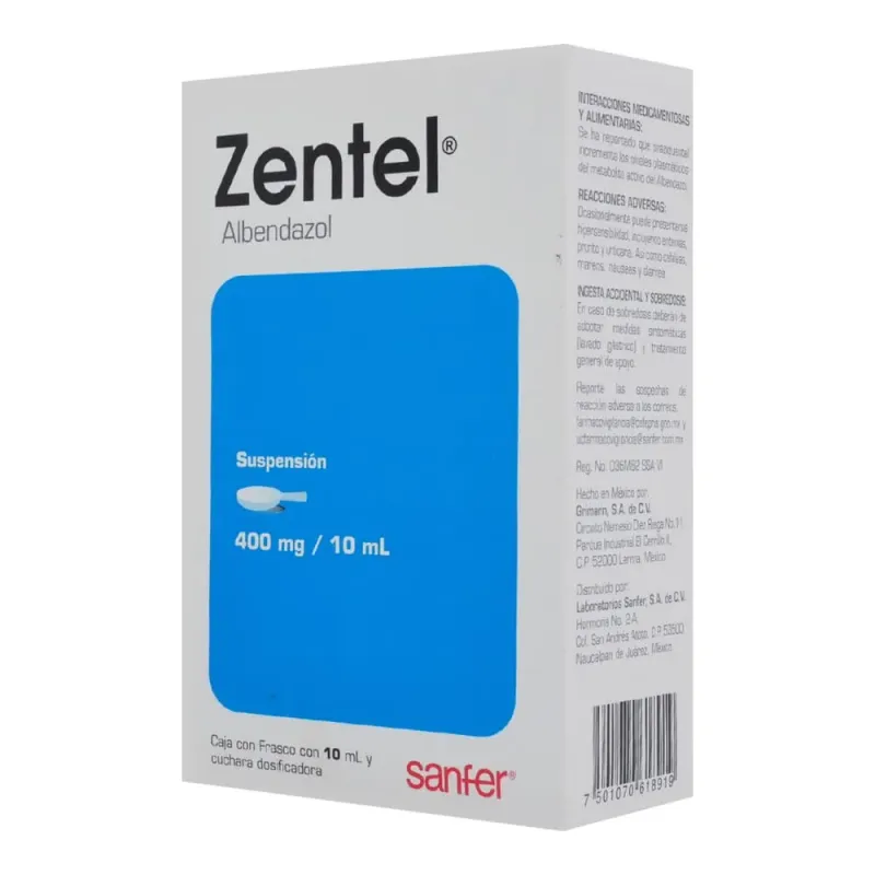 ZENTEL 400 MG 10 ML SUSP