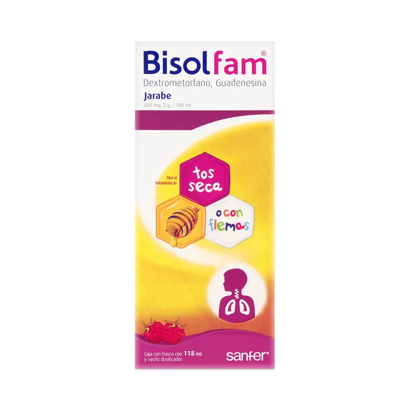Bisolfam Sanfer Caja Con Frasco  Jarabe Infantil De 118 ml