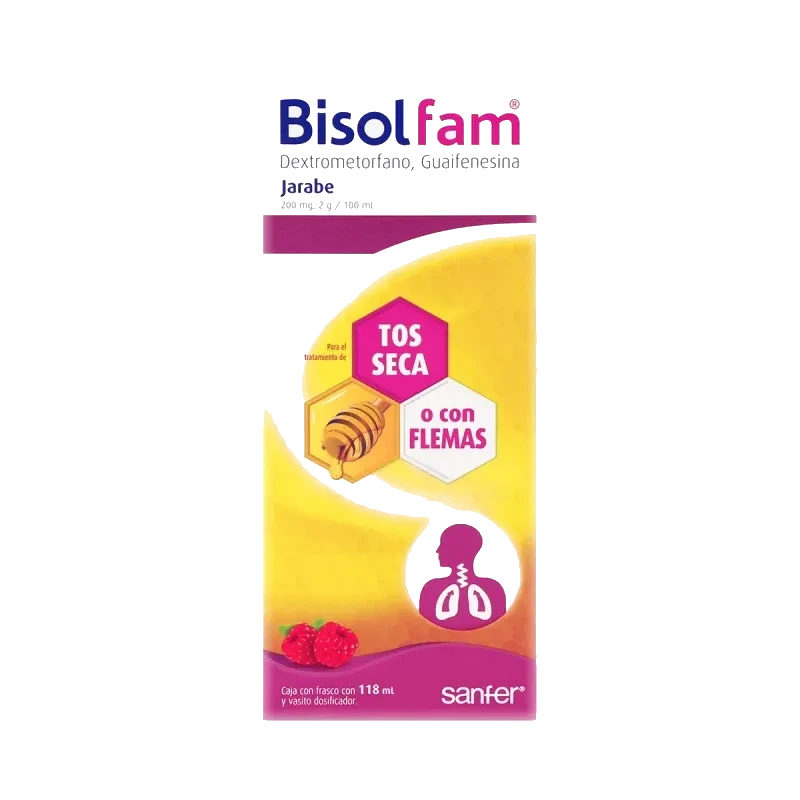 Bisolfam Sanfer Caja Con Frasco Jarabe Adulto De 118 ml