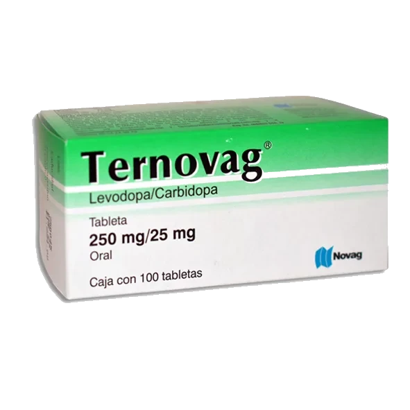 Ternovag Levodopa/Carbidopa Caja Con 100 Tabletas De 250 mg/25 mg