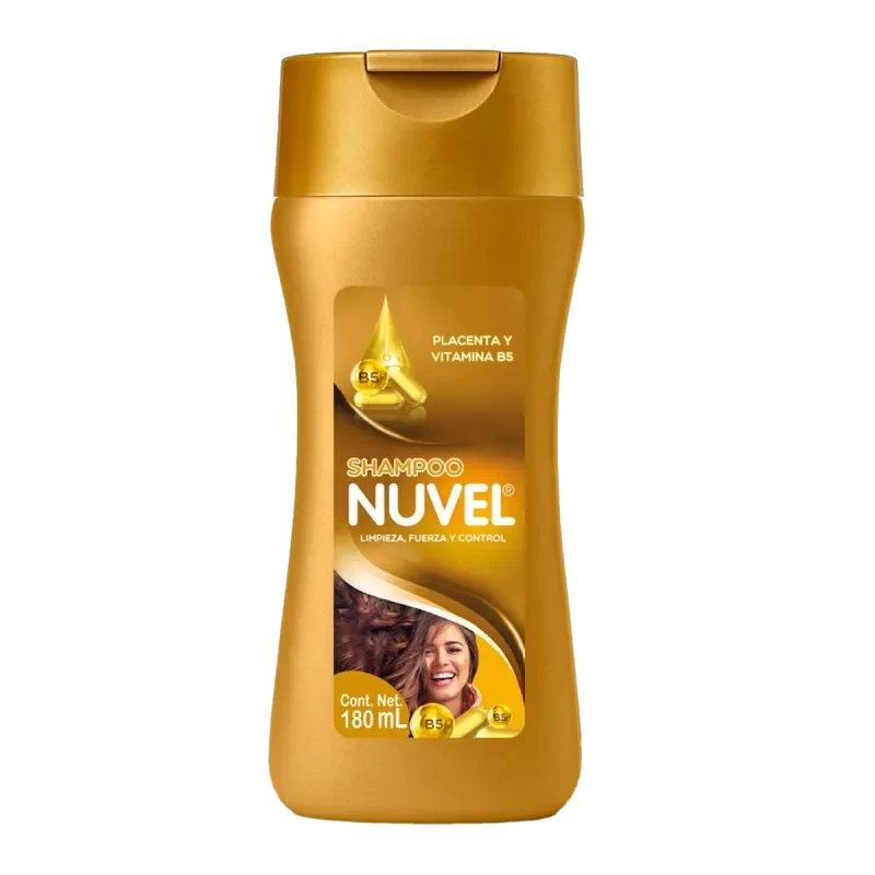 Nuvel Envase Con  Shampoo Capilar Placenta Pro Vitamina B5 De  180 ml