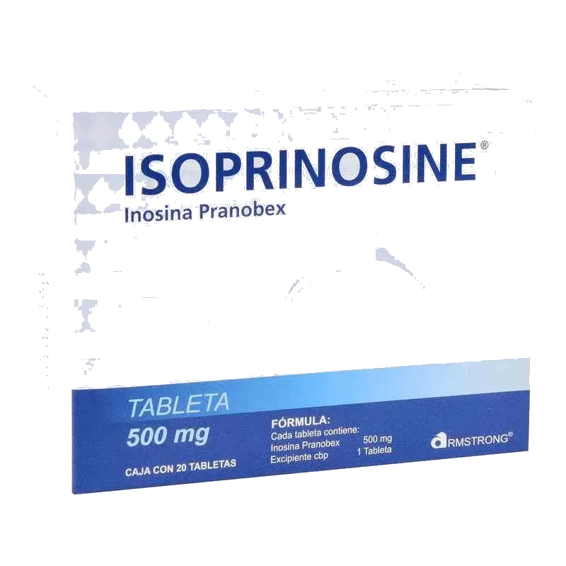 Tabletas Isoprinosine de 500mg Caja con 20 Tabletas