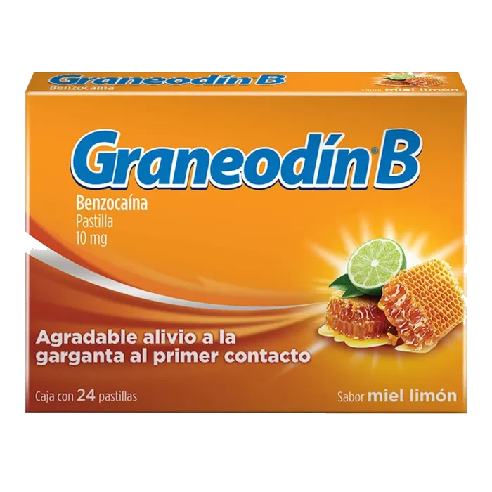 GRANEODIN B MIEL LIMON 24 PAST 10 MG