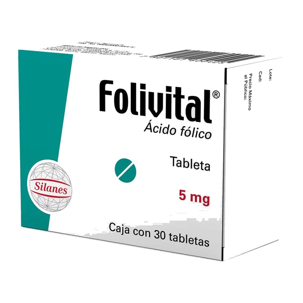 Folivital 5 Mg 30 Tabletas