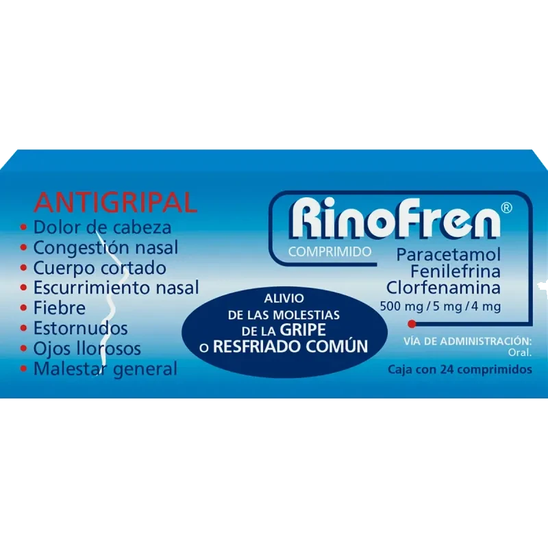Rinofren 500/5/4 Mg 24 Comprimidos