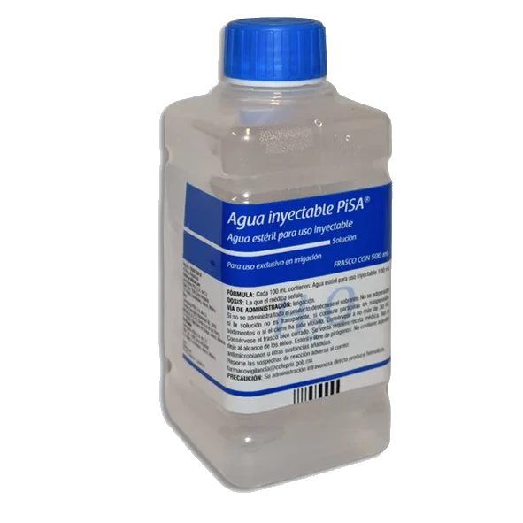 AGUA INYECTABLE 500ML FLEXOVAL S/BAYONETA