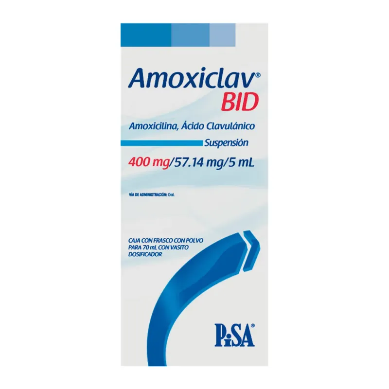 AMOXICLAV BID SUSP 400MG 70ML