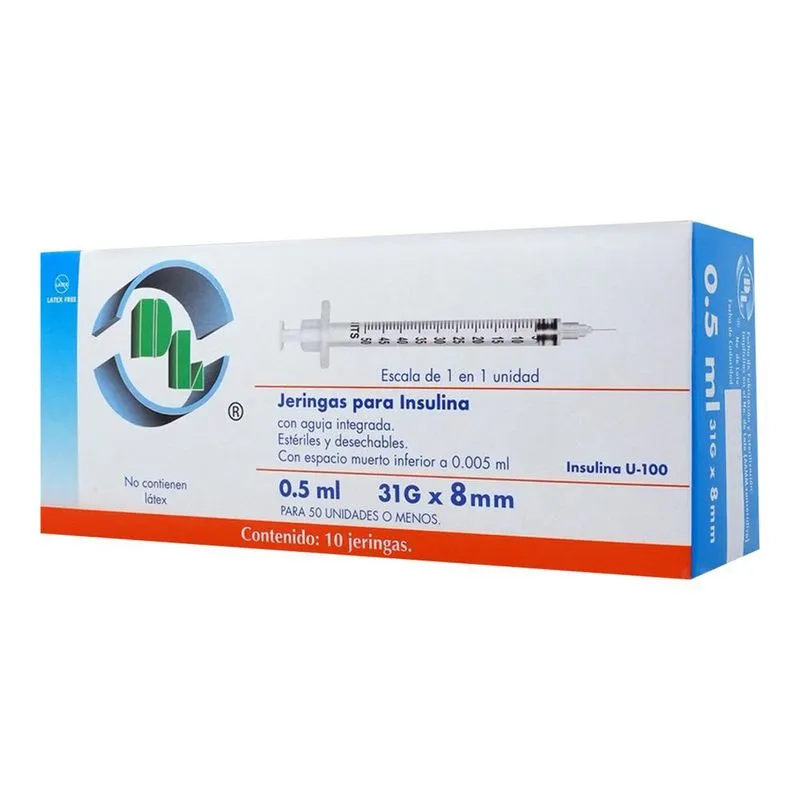 JERINGA INSULINA 10 JERS 31X8MM/.5 ML