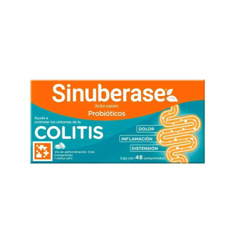 Sinuberase Probióticos ColitisCaja Con 48 Comprimidos