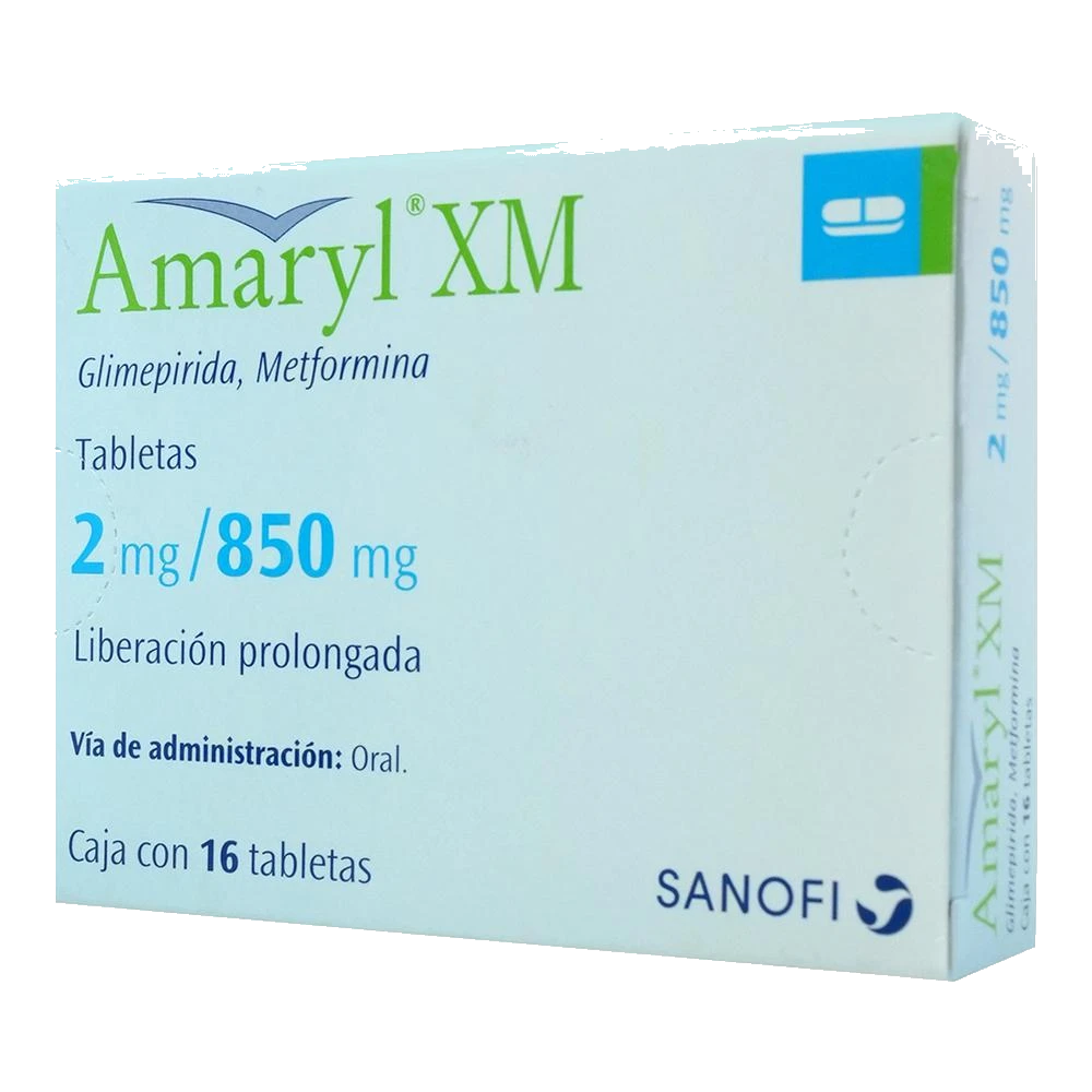 Amaryl XM 2/850 Mg 16 Tabletas