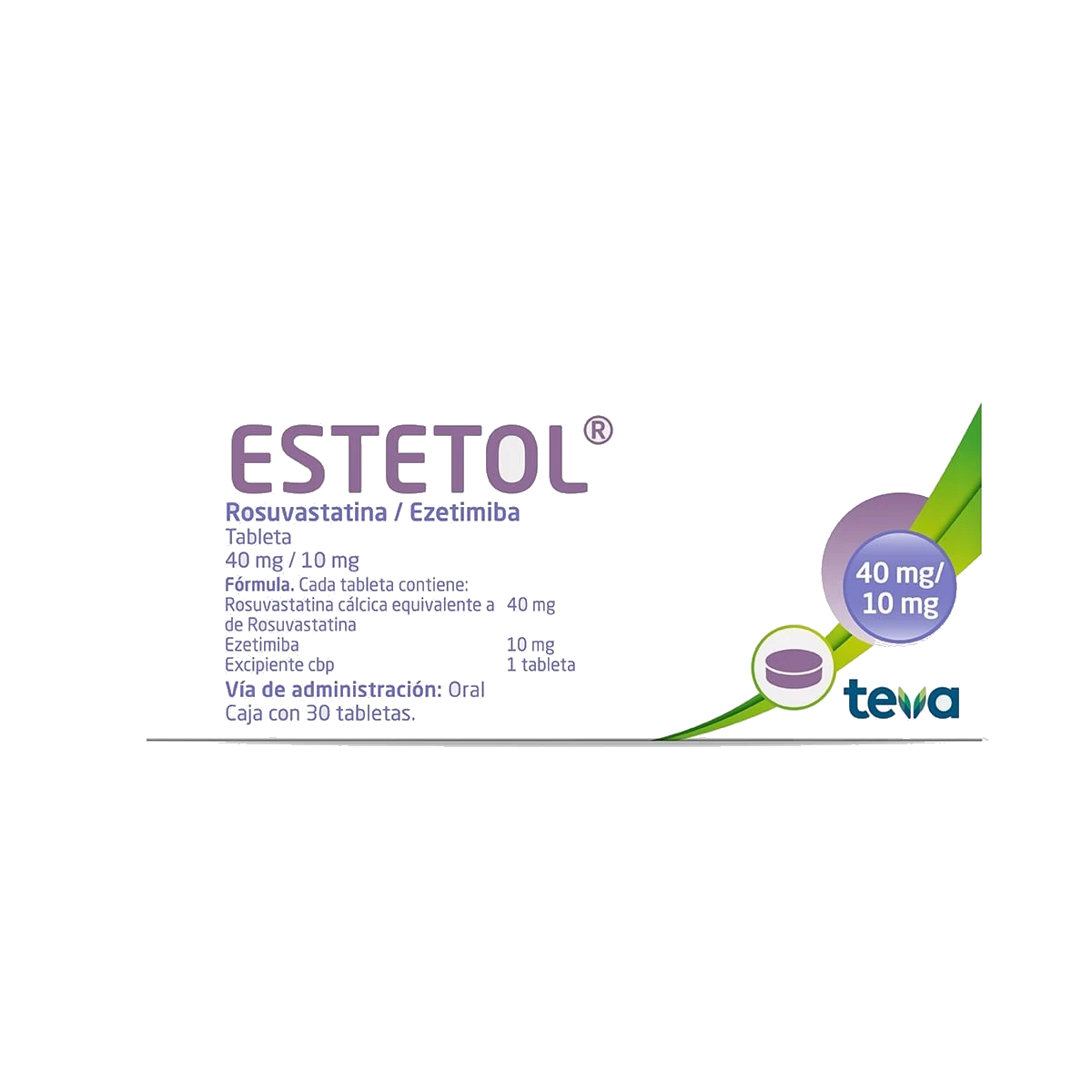 Estetol Caja Con  30 Tabletas De 40/10mg
